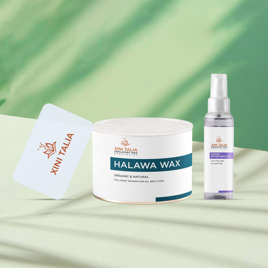 PACK OF HALAWA WAX 225 GRAM + APPLICATOR CARD & AFTER WAX OIL